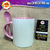 Caneca com Colher Reta Alça Branca Interior Rosa