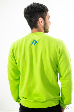 BUZO SPORTSWEAR CUELLO REDONDO HOMBRE - VERDE MANZANA en internet