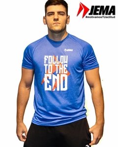 Remera TRAINING AZUL Hombre "Follow to the end"