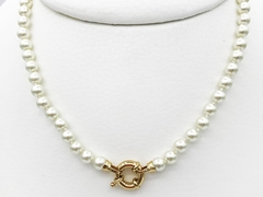 Collar Perla de Mallorca n°6 45cm Gancho Marinero