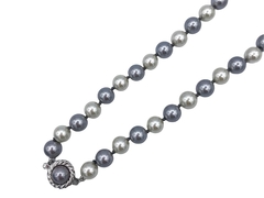 Collar Perla de Mallorca Gris y Natural N°8 45cm - comprar online