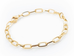 Pulsera Forcet Fino Ovalado Dorado