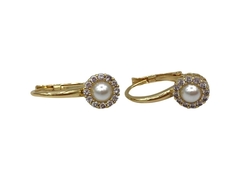 Aros Flor de Perla y Circones - comprar online