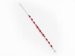 Pulsera Strass Oval Rojo - comprar online