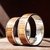 Imagen de Set alianzas de boda 8 mm en plata 925 y madera de zebrano setclima