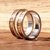 Set alianzas de casamiento - plata 925 y madera de zebrano - 5mm - tienda online
