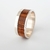 Anillo 10mm de plata 925 y madera de zebrano flejes laterales 1 y 3 mm - viento