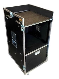 Flight Case Rack 10u + mesa de som e gaveta com tampa vira bancada lateral - comprar online