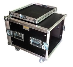 Road Case Rack 8u Profundidade Util 60cm com rodas