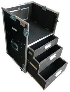 Case rack 3 gavetas + 6u com rodas - comprar online