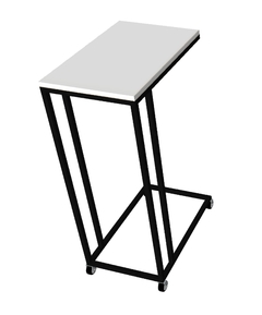 Mesa lateral para notebook - mesa de café - preto com branco) - comprar online