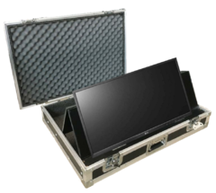 Flight case para monitor de palco ate 42 polegadas ajustavel