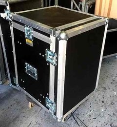 Road Case Rack + 8u + Gaveta + Mesa De Som Com Rodas