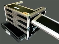 Case Rack Para Microfones 6 Bases E Gaveta