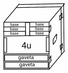 Case Rack Para 6 Bases Sem Fio + 4u + 2 Gavetas