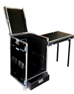 Road Case Rack 14u + Mesa De Som + Gaveta