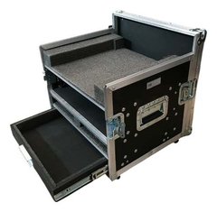 Case Rack Para Mesa De Som + 3u + 2 Bases Sem Fio + Gaveta