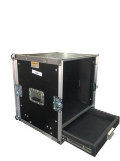 Flight Case Rack 8u + Gaveta Com Rodas