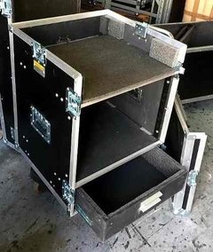 Road Case Rack + 8u + Gaveta + Mesa De Som Com Rodas na internet