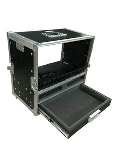 Case Rack 6u + 2 Bases Sem Fio + Gaveta Com Regua De Energia