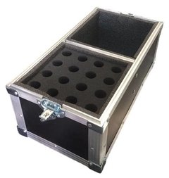 Flight Case Bau 65x25x35 Com Bloco 16 Microfones Shure Akg