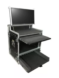 Rack Para Monitor + 6u + Switcher Com 2 Bandejas Deslizantes MLZF