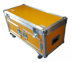 Case Bau 90x 40 X 40cm Amarelo Com 2 Portas E Divisória Meio MLZ