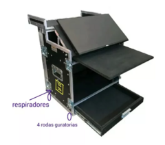 Case Rack Para Dell 2418 + Ui24 + 2u + Gav Rodas E Respiro MLZ