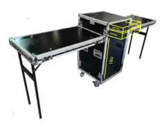 Case Rack 16u + 2 Gavetas Bancadas Laterais E Rodas MLZ