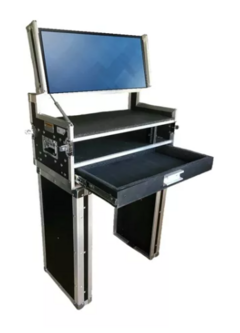 Case Rack Para Monitor + 2u + Gaveta (vira Mesa) MLZ