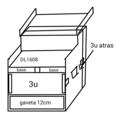 Case Rack Para Mackie Dl1608 + 2 Bases + 3u + Gaveta MLZF