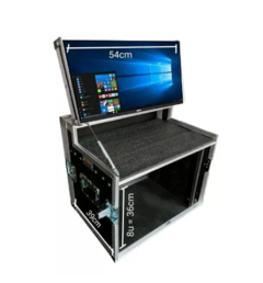 Case Rack 8u + Tampa Para Monitor 24 Polegadas MLZ