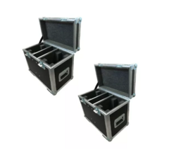 2 Cases Duplo Moving Caleidoscopio 4x25w Sem Rodas Com Skate MLZ