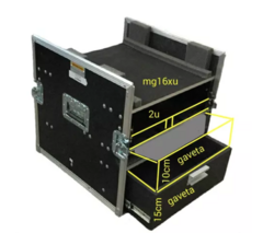 Case Rack Para Mg16xu + 2u + 2 Bases + 2 Gavetas MLZ