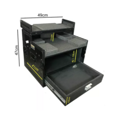 Flight Case Rack Para Mackie Dl1608 + 4u + Gaveta Black MLZF - comprar online