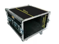 Case Rack 7u Profundidade Util 50cm Com Rodas MLZ - comprar online