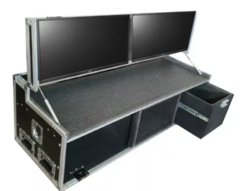 Case Rack Para 2 Monitores + Cpu + 6u + Gaveta Ilha Ediçao MLZF