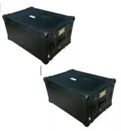 2 Cases Rack 6u Prof. Util 40cm Black MLZ