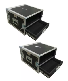 2 Cases Rack 3u + Gaveta Processadora MLZ