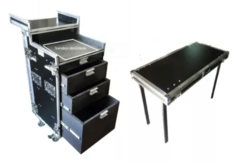 Case Rack Gaveteiro 4 Gavetas + Bandeja Note Bancada Lateral MLZ