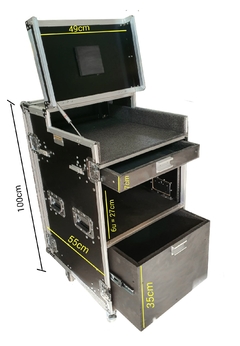 Case rack para monitor + 6u + 2 gavetas na internet