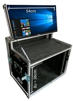 Case rack 8u + tampa para monitor 24 polegadas - comprar online