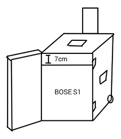 Flight Case Para Bose S1 com rodas e compartimento superior na internet