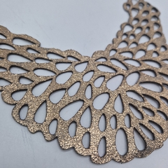 Collar de cuero Mandala oro satinado - comprar online