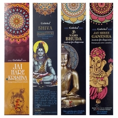 Incenso Goloka Bhuda Shiva Krishna Ganesha 4 Aromas