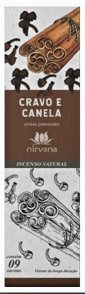 Incenso Natural Nirvana Cravo e Canela