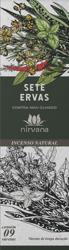 Incenso Natural Nirvana Sete Ervas - comprar online