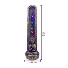 Incensário Vertical Buda 7 Chakras AZUL