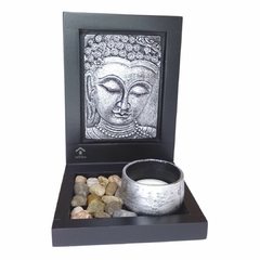 Jardim Zen Altar Porta Velas Buda com Pedrinhas