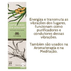 Incenso Natural Nirvana Capim Limão Com Gengibre